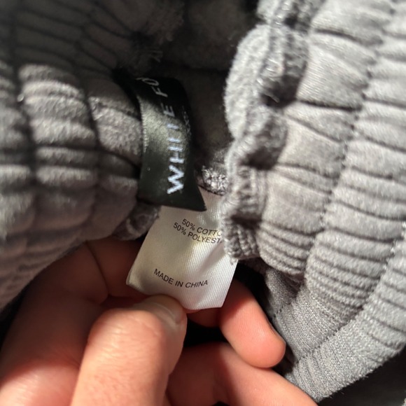 Y2K White Fox Charcoal Grey Puff Print Sweatpants Joggers Womens XXS - Picture 5 of 9